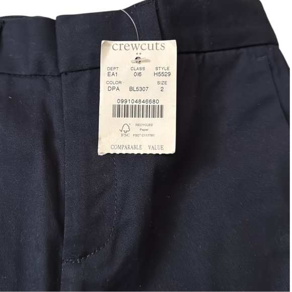 Crewcuts by J.Crew Boys Flex Chino Thompson Suit Pants Sz 2 Dark Pacific $89 NWT - Picture 5 of 13